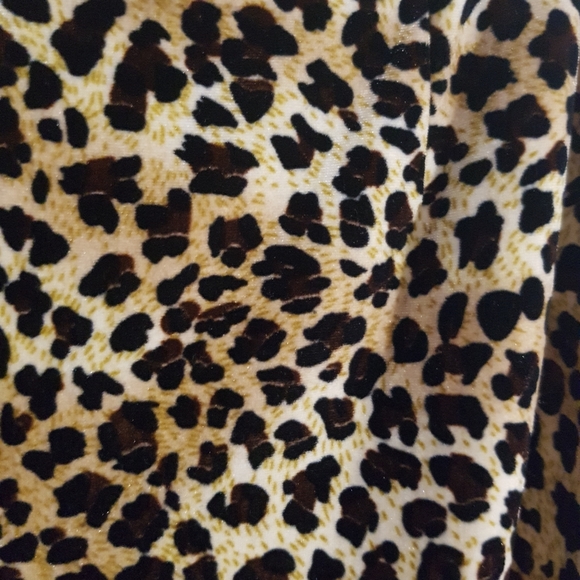 Womens faux animal print flared pants size 14 - Picture 4 of 4
